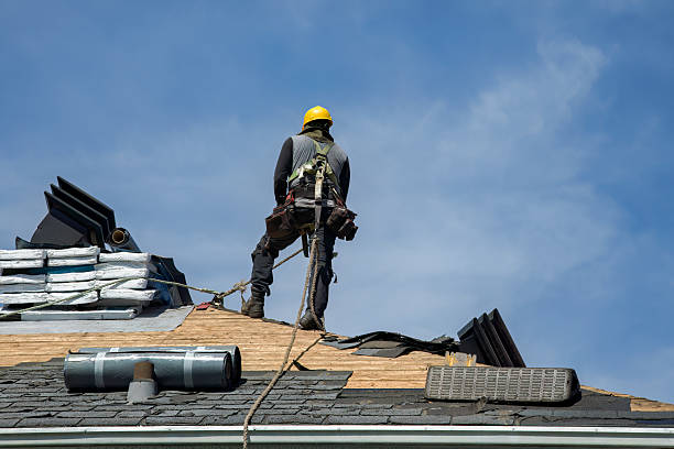 Professional Gutter Installation technician working in Sharpsville, PA